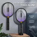 Solike แร็กเก็ตแมลง Killer Stun ที่มีประโยชน์ USB ชาร์จยุงแมลงแร็กเก็ต 3 In 1 Home Electric Fly Bug