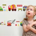 JM8269 สติ๊กเกอร์ติดผนัง สติ๊กเกอร์ติดผนังห้องนอน รุ่นก่อสร้าง Wall Sticker