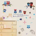 SK7103 สติ๊กเกอร์ติดผนัง สติ๊กเกอร์ติดผนังห้องนอน รุ่นนกฮูกโจรสลัด Wall Sticker