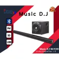 Music d.j. M-9100 Soundbar+Subwoofer 6.5" Bluetooth Speaker 50+16 Watt ลำโพงซาวบาร์คุณภาพ ราคาไม่แพง รับประกันศูยน์ 1 ปี
