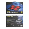 พัดลมโน๊ตบุ๊ค NUBWO BALDUR COOLER PAD 4 SLIM FAN รุ่น NF-234 ประกัน 1 ปี