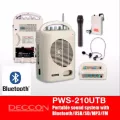 Deccon ลำโพงช่วยสอนพกพา/ตู้ช่วยสอน/เครื่องขยายเสียงไร้สายแบบหิ้ว มี Bluetooth รุ่น PWS-210UTB- สีขาว