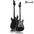Paramount กีตาร์ไฟฟ้า HSS ทรง Strat ปิ๊กการ์ดอะลูมิเนียม เคลือบด้าน รุ่น EST-BKM ** ใช้สาย D'Addario **