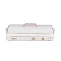 HOMU เตาแม่เหล็กไฟฟ้าอินดักชั่น 2 in 1 สองหัว พร้อมถาดปิ้งย่างมีฝาปิด The Plate Induction Long 2 หัว