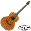 Sqoe LD30 กีตาร์โปร่ง 40 นิ้ว ทรง Lowden ไม้ท็อปโซลิดสมะฮอกานี เคลือบด้าน