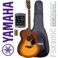 Yamaha® FSX800C กีตาร์โปร่งไฟฟ้า 41 นิ้ว Sandburst ทรง Concert ** ไม้ท็อปโซลิดซิดก้าสปรูซ ** + ฟรีกระเป๋ากีตาร์ Yamaha ของแท้ *