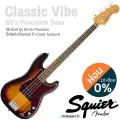 Fender® Squier Classic Vibe 60s Precision Bass กีตาร์เบส ยุคปี 60 ทรง PJ 20 เฟรต บอดี้ไม้ป๊อปบาร์ ปิ๊กอัพอัลนิโก้ ** ประ