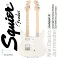 Fender® Squier Mini Jazzmaster กีตาร์ไฟฟ้า ขนาดมินิ 20 เฟร็ต ไม้ป๊อปลาร์ ปิ๊กอัพฮัมคู่ กีตาร์ไฟฟ้าเด็ก เหมาะสำหรับอายุ