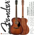 Fender® PO-220E Orchestra กีตาร์โปร่งไฟฟ้า OM ไม้แท้โซลิดทั้งตัว ปิ๊กอัพ Fender/Fishman® เคลือบเงา + แถมฟรีกระเป๋าฮาร์ดเคส ** ประกันศูนย์ 1 ปี **