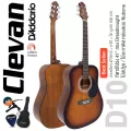 Clevan D10 กีตาร์โปร่ง 41  หย่องแบบ Nubone ใช้สายกีตาร์ D'addario กีตาร์โปร่งสเปค Yamaha F310 + แถมฟรีกระเป๋ากีตาร์ &