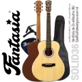 Fantasia SOLID36, airy guitar 36 inches, authentic wood, top solid, rose/Mahokani coating, metal knob + free bag & kapok & pick