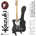 Kazuki® Rough Stone TL กีตาร์ไฟฟ้า 22 เฟรต ทรง Tele ไม้มะฮอกกานี ปิ๊กอัพ Wilkinson SS เคลือบซาติน แบบหินหยาบ + แถมฟรีกระเป๋ากีตาร์ไฟฟ้า