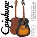 Epiphone® PRO-1 กีตาร์โปร่ง 41 นิ้ว ทรง Dreadnought ไม้สปรูซคัดพิเศษ/มะฮอกกานี หย่อง Graph Tech NuBone เคลือบเงา