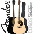 Fender® Acoustic Guitar กีตาร์โปร่ง 41 นิ้ว ไม้ท็อปโซลิดสปรูซ รุ่น CD60S ** ใช้สายกีต้าร์โปร่ง Fender® ของแท้ **