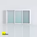 หน้าต่างบานเลื่อนสามช่อง uPVC HOFFEN ขนาด 180X110 ซม. รุ่น PRO พร้อมมุ้งกันแมลง