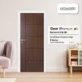 Leowood ประตูไม้ เมลามีน ขนาด 3.5x80x200 ซม.iDoor S6 สี Walnut ประตูไม้ ประตูบ้าน ประตูห้อง ประตูห้องนอน บานประตู