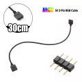 12v 4pin 5v 3pin Cable Rgb Extension Adapter Cable For Pc Led Light Strip Argb Rgb Computer Motherboard Rgb Synchronous Line Hub