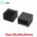 10pcs/lot 28x28x20mm Aluminum Heatsink For Chip Vga Ram Ic Led Heat Sink Radiator Cooler Cooling