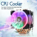 6 Heatpipe Dual Cpu Cooler 4-Pin Rgb Computer Case Cooling Fan Pc Quiet Heatsink Fans For Intel 775/1150/1151/1155/1156/1366amd