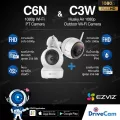 [C6N 1ตัว + C3W 1080p 1ตัว] Ezviz กล้องวงจรปิดไร้สายภายใน รุ่น C6N 1080p และ Ezviz กล้องวงจรปิด รุ่น C3W 1080p