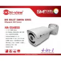 Hi-view กล้องวงจรปิด รุ่น HA-554B50 Bullet AHD CAMERA 5MP 2592x1920P รองรับ 4 ระบบ AHD/TVI/CVI/CVBS อินฟาเรด 30 ม. IR SMD บอดี้อลูมิเนียม