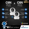 [C6N 2ตัว] Ezviz กล้องวงจรปิดไร้สายภายใน รุ่น C6N 1080p - EZV-C6N-B0-1G2WF