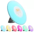 นาฬิกาปลุกปลุกแบบธรรมชาติ LED สีสันสดใส นาฬิกาสัมผัสไฟกลางคืนเปลี่ยนนาฬิกา TH33991