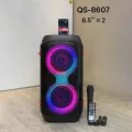 ลำโพงบลูทูธ KIMISO รุ่น QS-8607 จอ LED ลำโพง ไร้สาย ชาร์จไฟได้ การควบคุมระยะไกล แบบพกพา มีไฟหลากสี