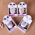 1pcs Coffee Mugs Cup Cartoon Wedding Bridal Couples Lover's S Mug Porcelain Milk Tea Cup With Spoon