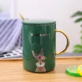 Outline In Gold Animal Porcelain Water Cup Creative Student Tea Water Cup Ceramic Coffee Mugs