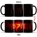 1pcs New Thermochromic Magic Cup Love Color Changing Mug Ceramic Coffee Milk Cup Drink More Hot Water For Friends Lovers