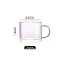 Heart Shaped Double Wall Glass Mug Resistant Kungfu Tea Mug Milk Lemon Juice Cup Drinkware Lover Coffee Cups Mug