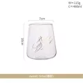 Glass Mug Cocktail Golden Black Letter Transparent Tall Mugs Milk Drink Tea Coffee Cup Home Party Bar Drinkware 480ml