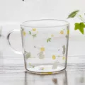 Cute Lavender Rabbit Glass Mug Bunny Coffee Mug Heat Resistant Glass Tea Cup Beer Mug Japanese Coffee Cup Zakka Novelty