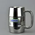 Free 500ml Stronger Handle Double Wall Stainless Steel Tankard Coffee Mug Beer Mug/cocktail Cup With Handle