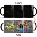 350ml One Piece Coffee Mug Creative Color Change Mug Luffy Zoro Anime Cartoon Tea Milk Ceramic Cup Best S For Friends