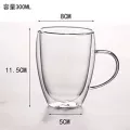 100-400ml Heat Resistant Transparent Glass Cup Office Coffee Tea Whiskey Wine Mug With Handle Drinkware