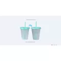 Bpa Free 16oz Food Grade Starbuckss Matte Finish Reusable Plastic Heat Change Cup Coffee