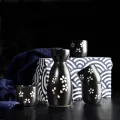 Japanese Porcelain Vintage Ceramic Pot Flagon Liquor Spirits Cups Set Kitchen Dining Bar Drinkware Japanese Sake Wine Set