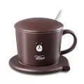 Coffee Mug Warmer Sets Portable 55?Usb Electric Heating Cup Mat Cup Office Cartoon Thermostatic Coffee Cup Thermostatic Cup