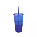 710ml/700ml/473ml Straw Cup With Lid With Logo Color Changing Coffee Cup Cups Plastic Tumbler Matte Finish Plastic Cup