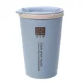 280ml Double-Wall Insulation Wheat Fiber Straw Coffee Cup Travel Mug Leakproof Portable Thermos Cold Drinks Cup Household