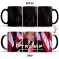 1pcs New 350ml Donald Trump Color Changing Mugs Creative Ceramic Coffee Milk Heat Sensitive Cups Novelty Children Kids