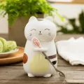 Super Cute 3d Animal Cat Cute Ceramic Water Cup Lovers Creative Large Capacity Mug With Cover Coffee Cup