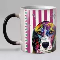 New Design Funny Pop Dogs Heat Reveal Coffee Mug Ceramic Color Changing Magic Mugs Tea Cup Best For Friends 11oz