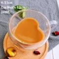 Heat Resistant Double Glass Coffee Tea Cups Travel Double Layer Coffee Mugs With The Handle Mugs Espresso Shot Glasses
