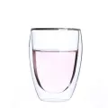 200ml Double Coffee Mugs With The Handle Mugs Drinking Insulation Double Wall Glass Tea Cup Creative Milk