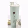 Hometree 450ml Water Cup With Straw Cola Coffee Cups Straw Plastic Healthy Drink Bottle Multi-Functional Bouble Lid H177