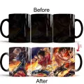 Creative Ceramic Heating Water Temperature-Sensitive Color-Changing Mug One Piece Luffy Movie Surrounding Coffee Water Cup