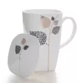 700ml Procelain Coffee Mugs Tea Cups With Cover Large Handpainted Drinkware Send Spoon